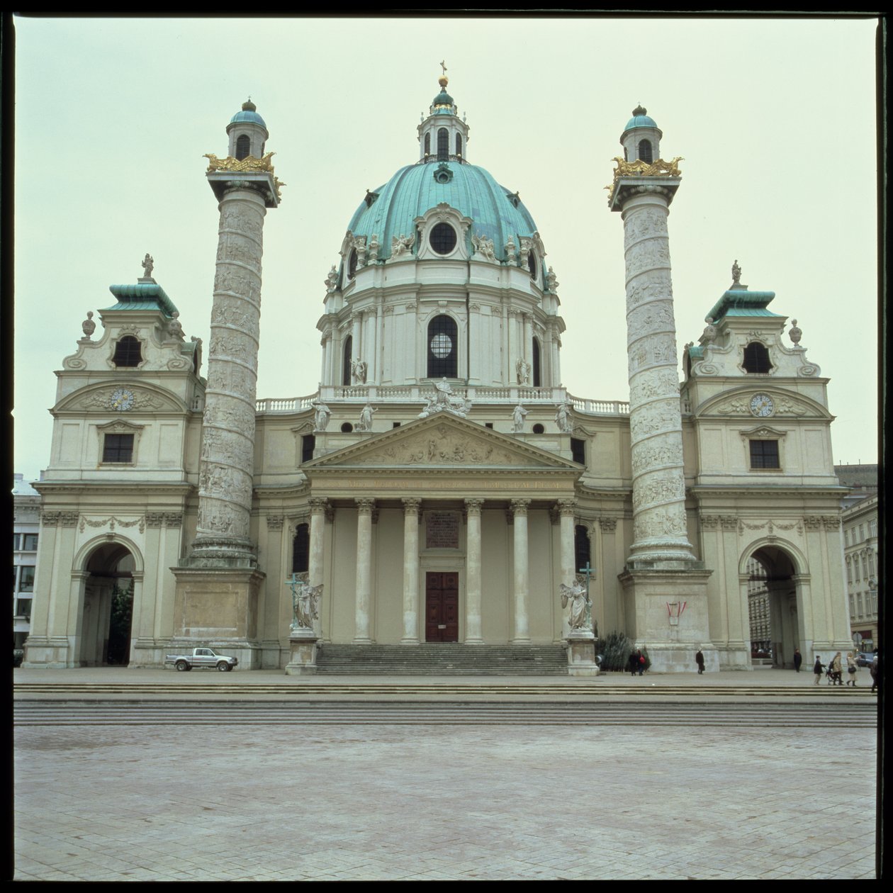 Karlskirche, built 1714-37 by Johann Bernhard Fischer von Erlach