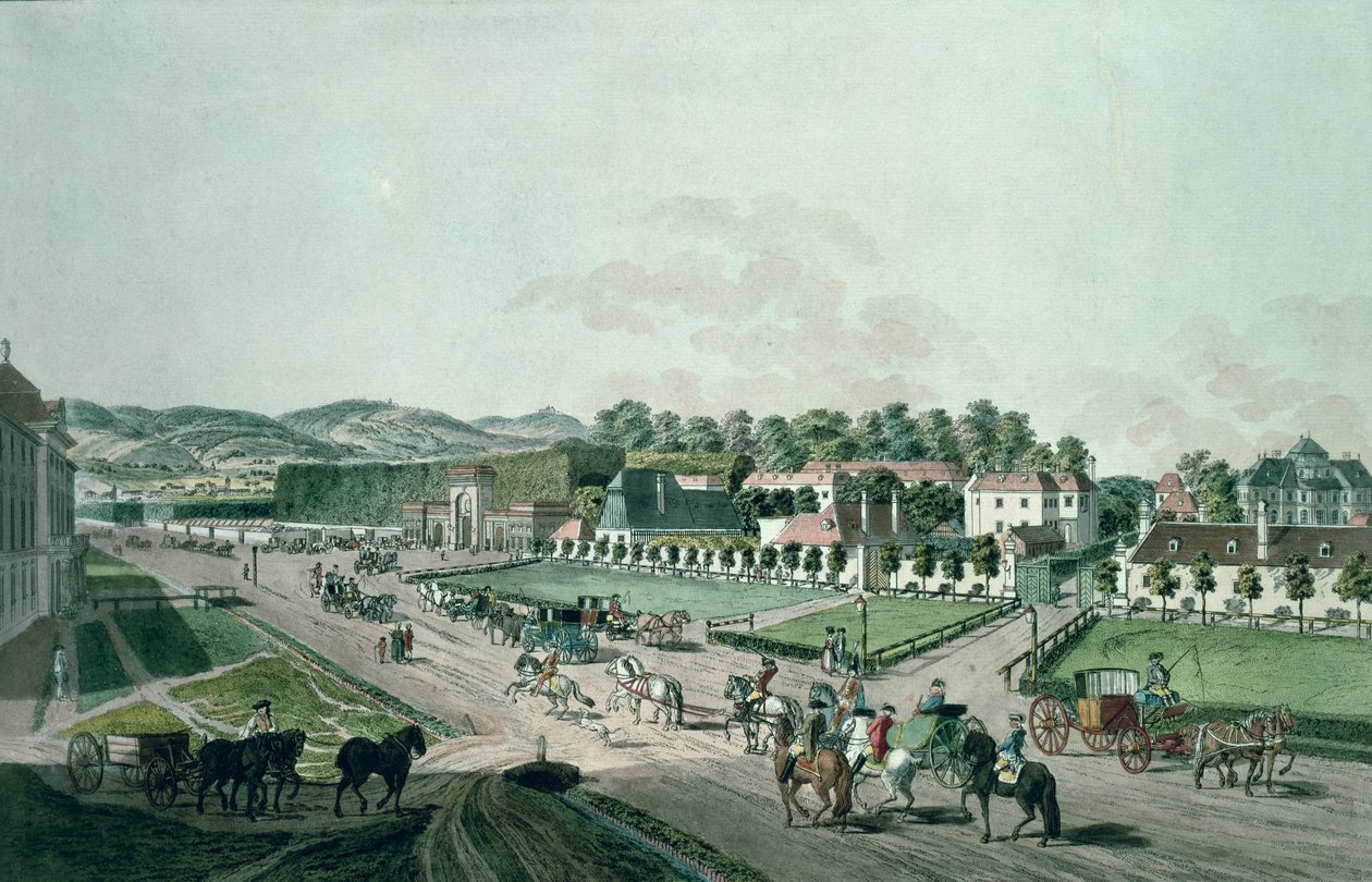 View of the Augarten Palace and Park, Vienna by Johann Ziegler