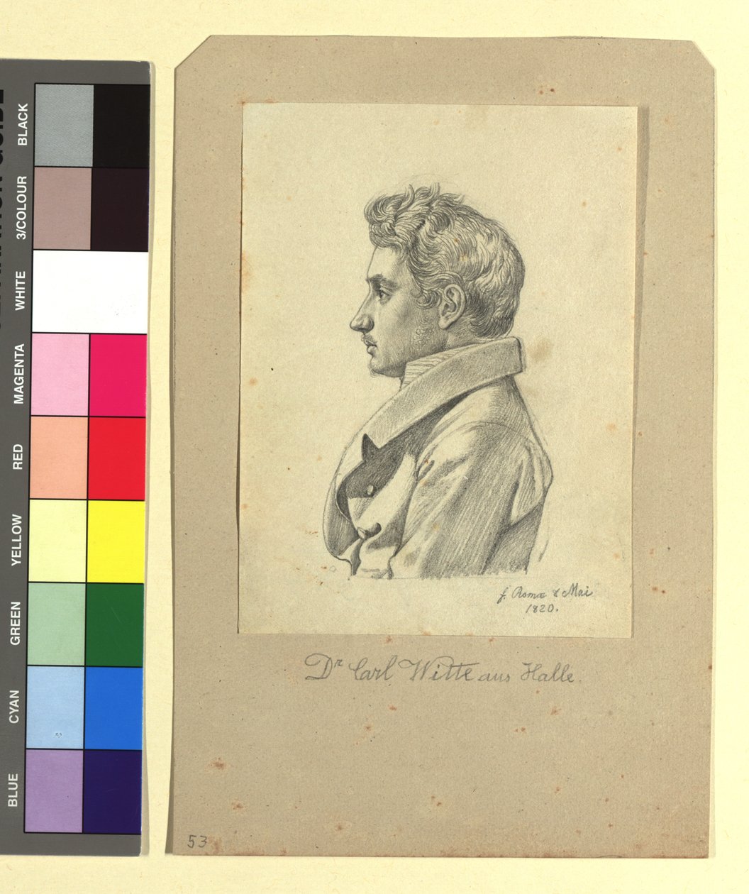 Carl Witte (Dr. jur. et phil., 1800-1883), Poet by Johann Adam Klein