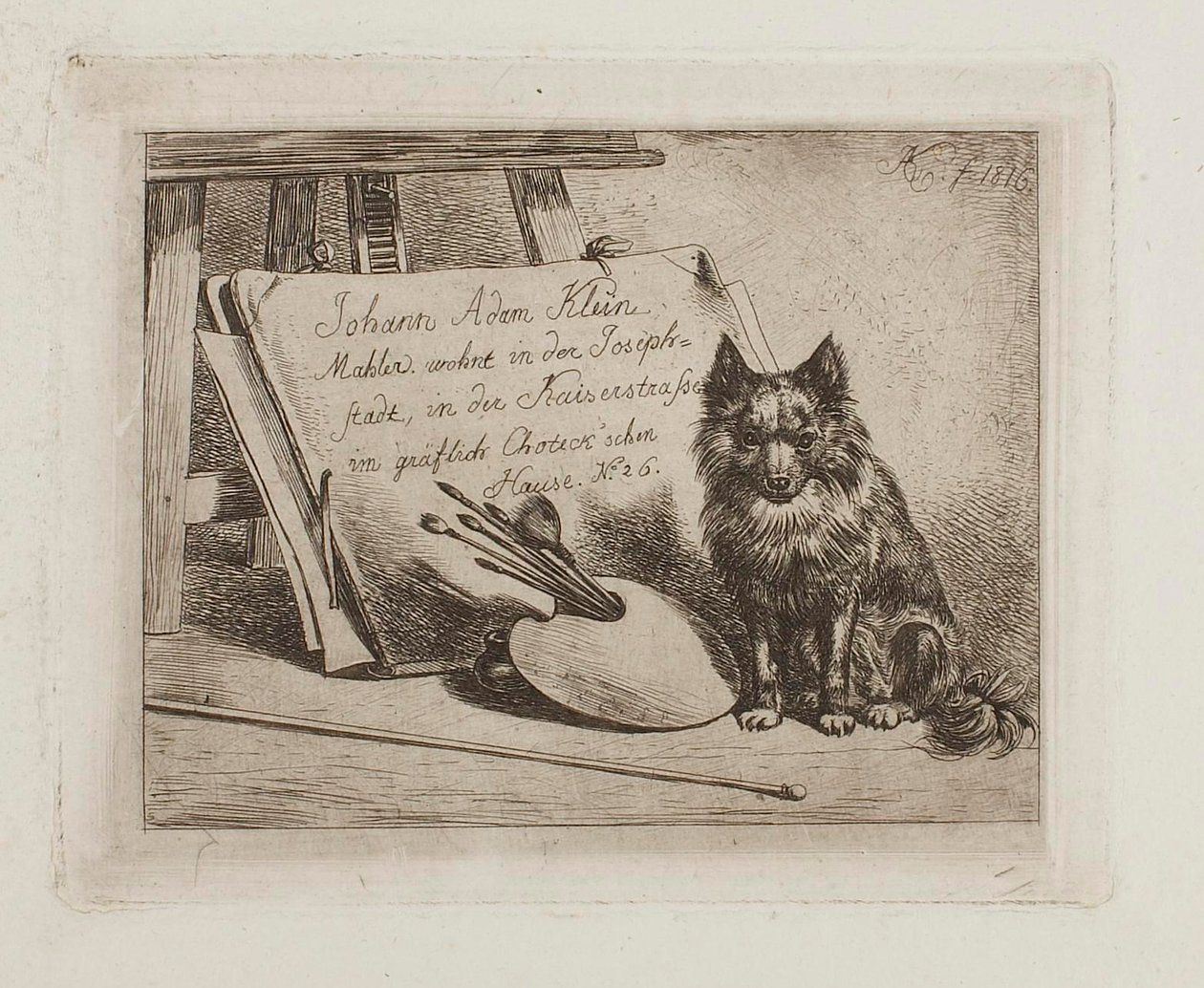 Dog Sitting by the Painter