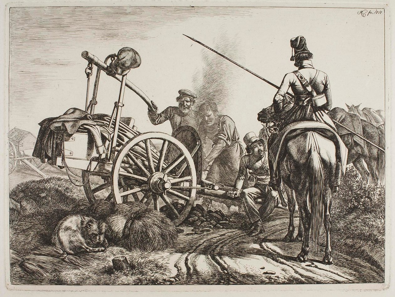 Russian Field Smithy by Johann Adam Klein