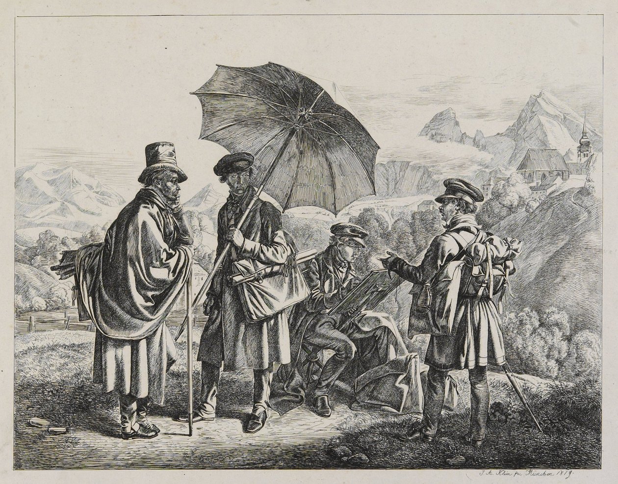 The Painters on Their Travels by Johann Adam Klein