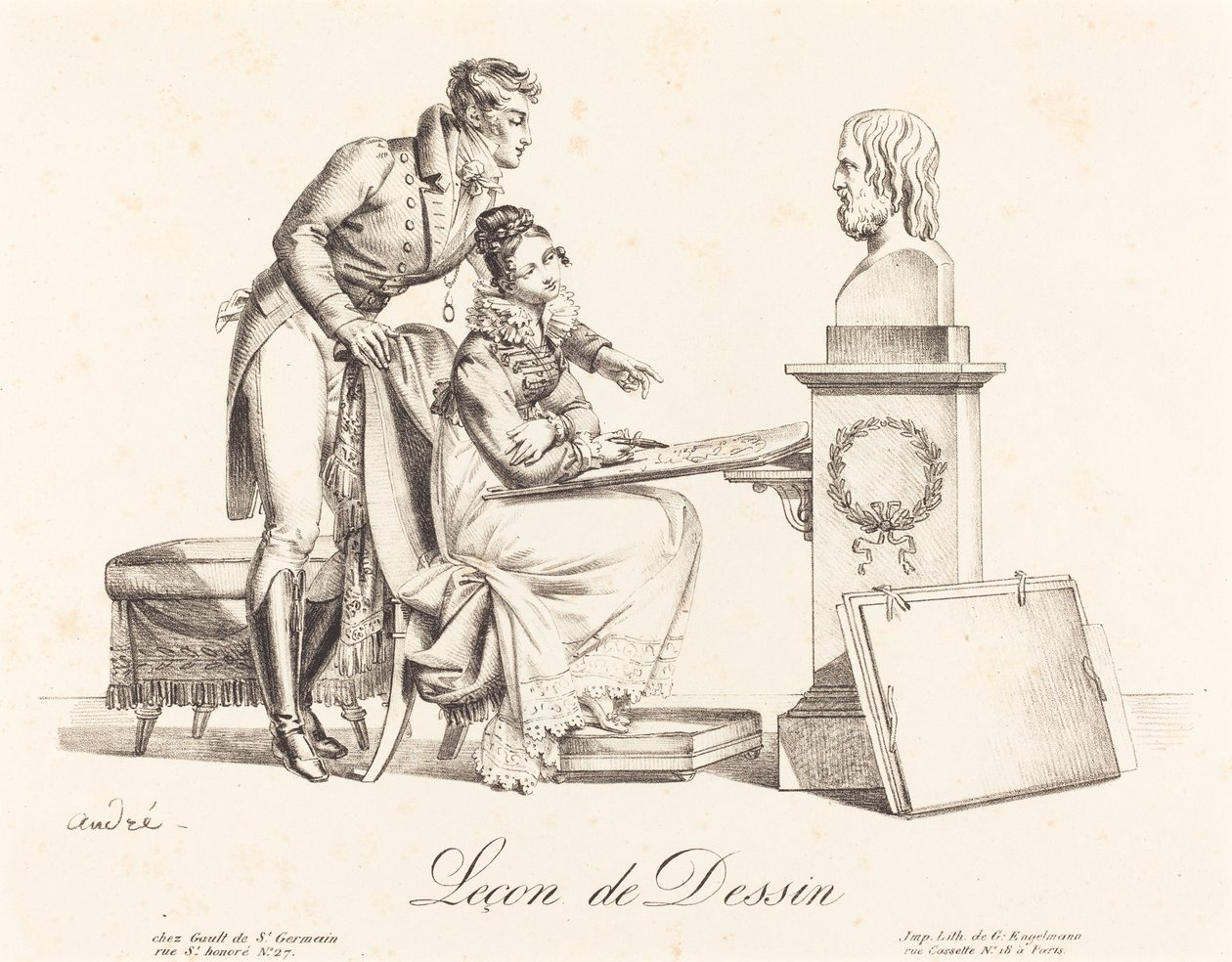 Drawing Lesson by Johann Anton André