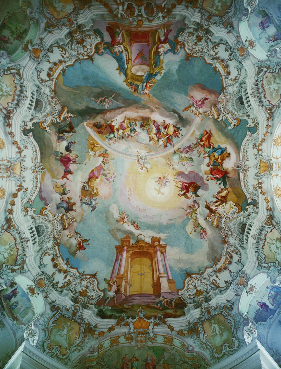 Center Fresco in the Wies-Church, Bavaria by Johann Baptist Zimmermann