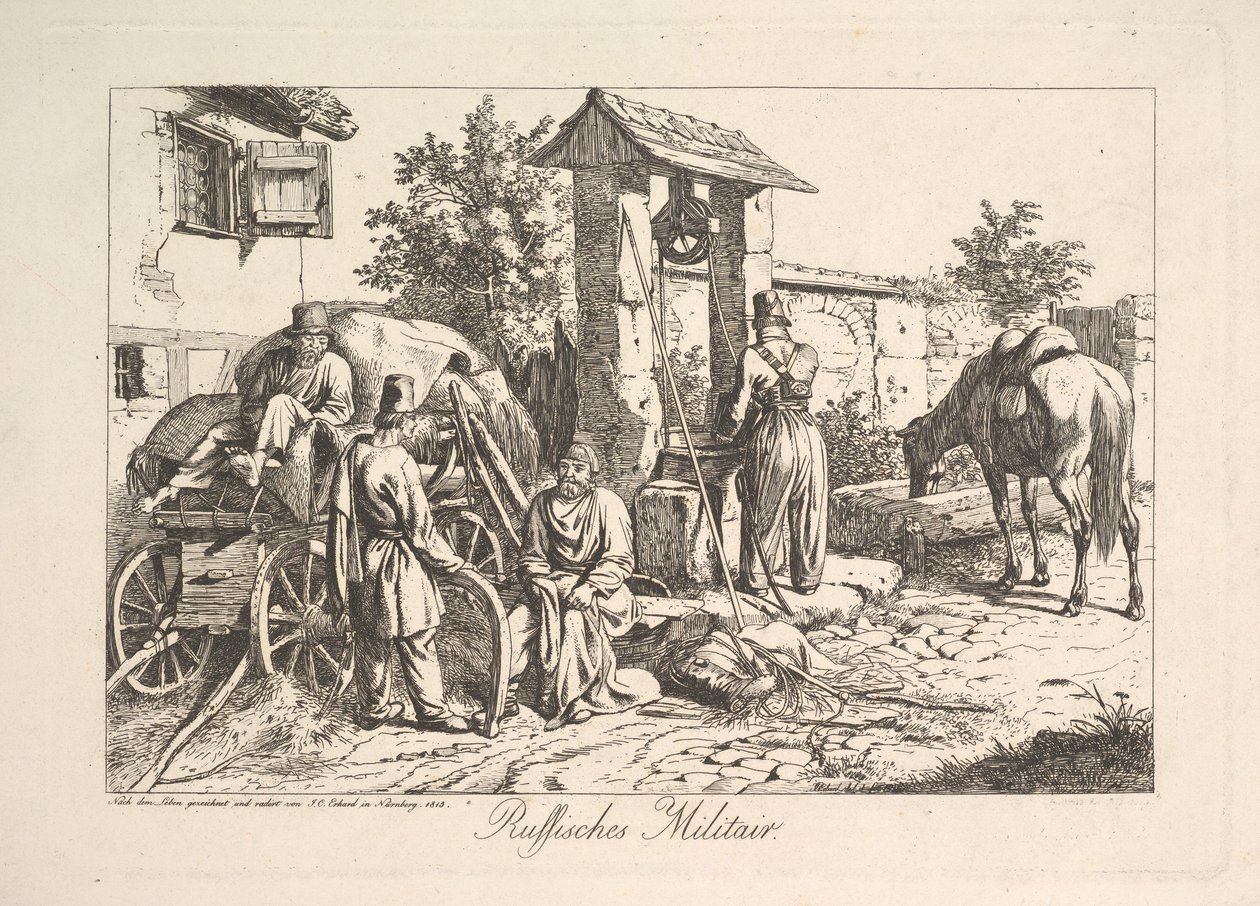 Cossack at the Well by Johann Christian Erhard