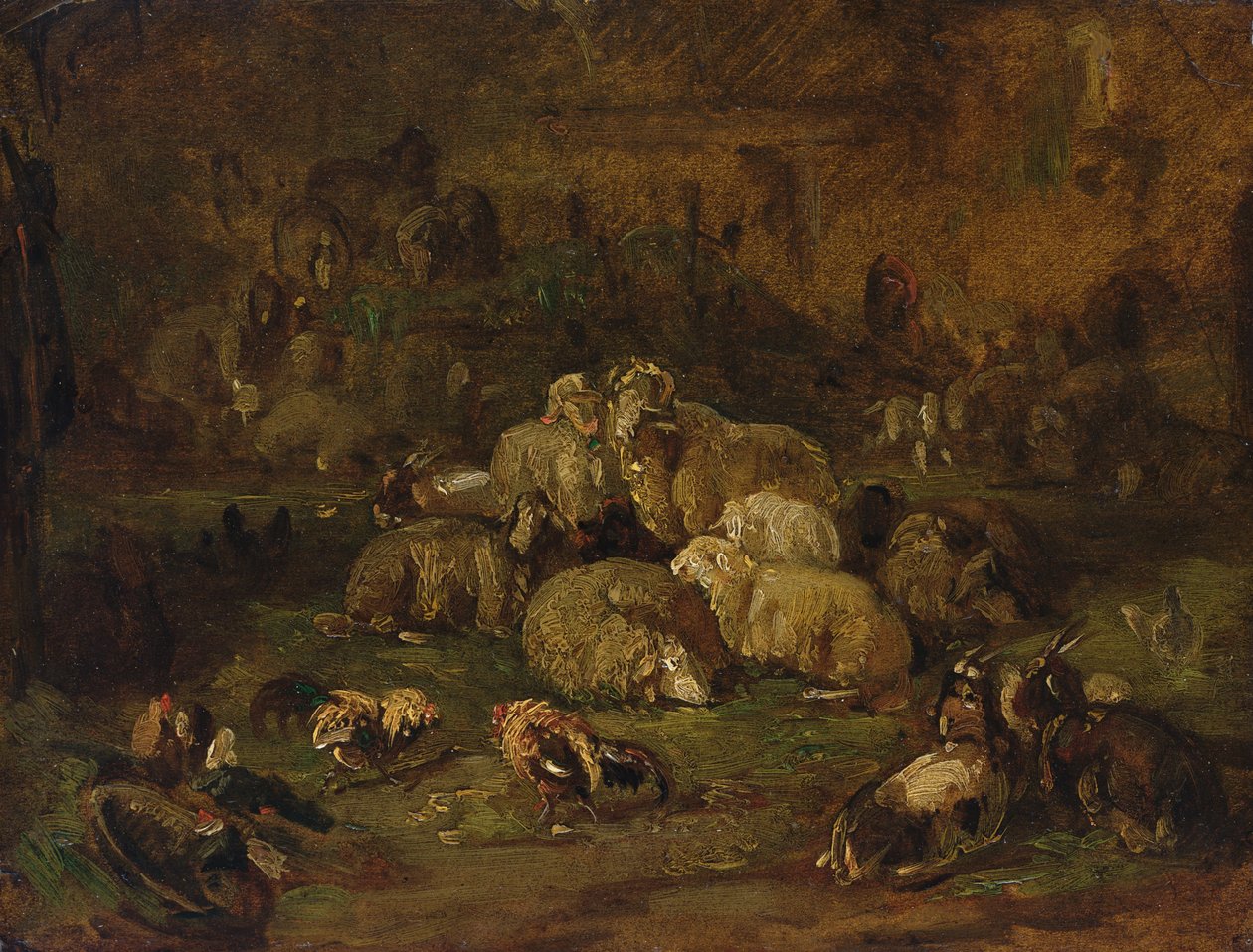 Sheep, Goats and Chickens by Johann Christian Reinhardt