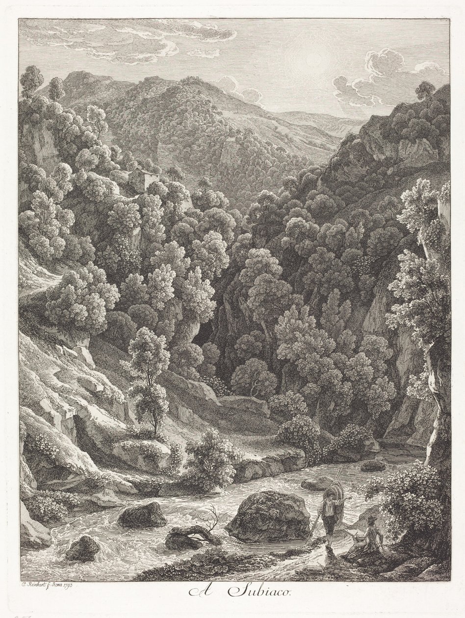 At Subiaco (Near Subiaco) by Johann Christian Reinhart