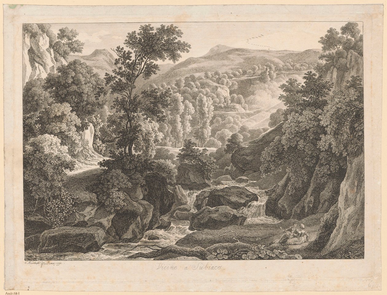 Landscape - Near Subiaco by Johann Christian Reinhart