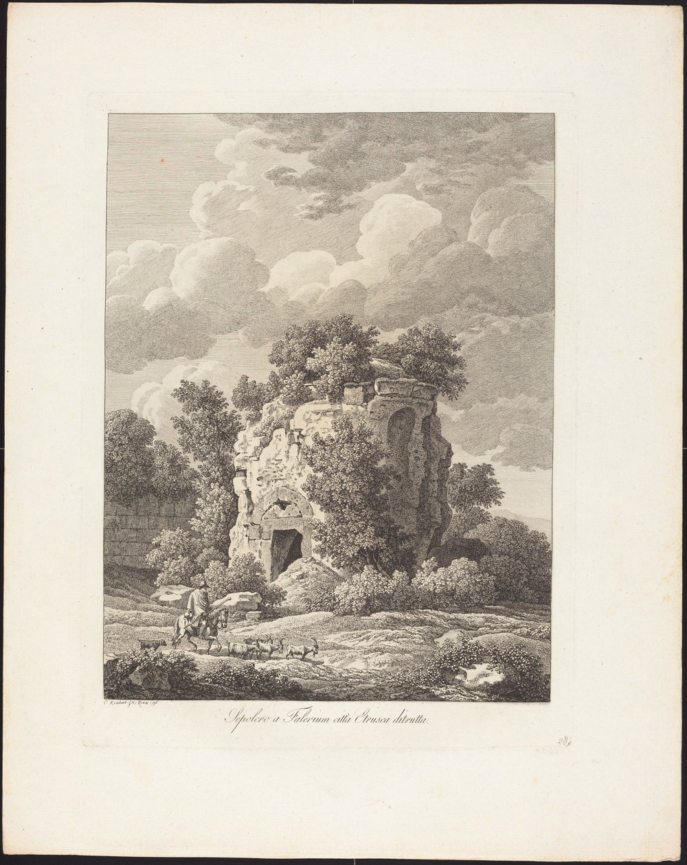 Tomb at Falerium, Etruscan City Destroyed by Johann Christian Reinhart