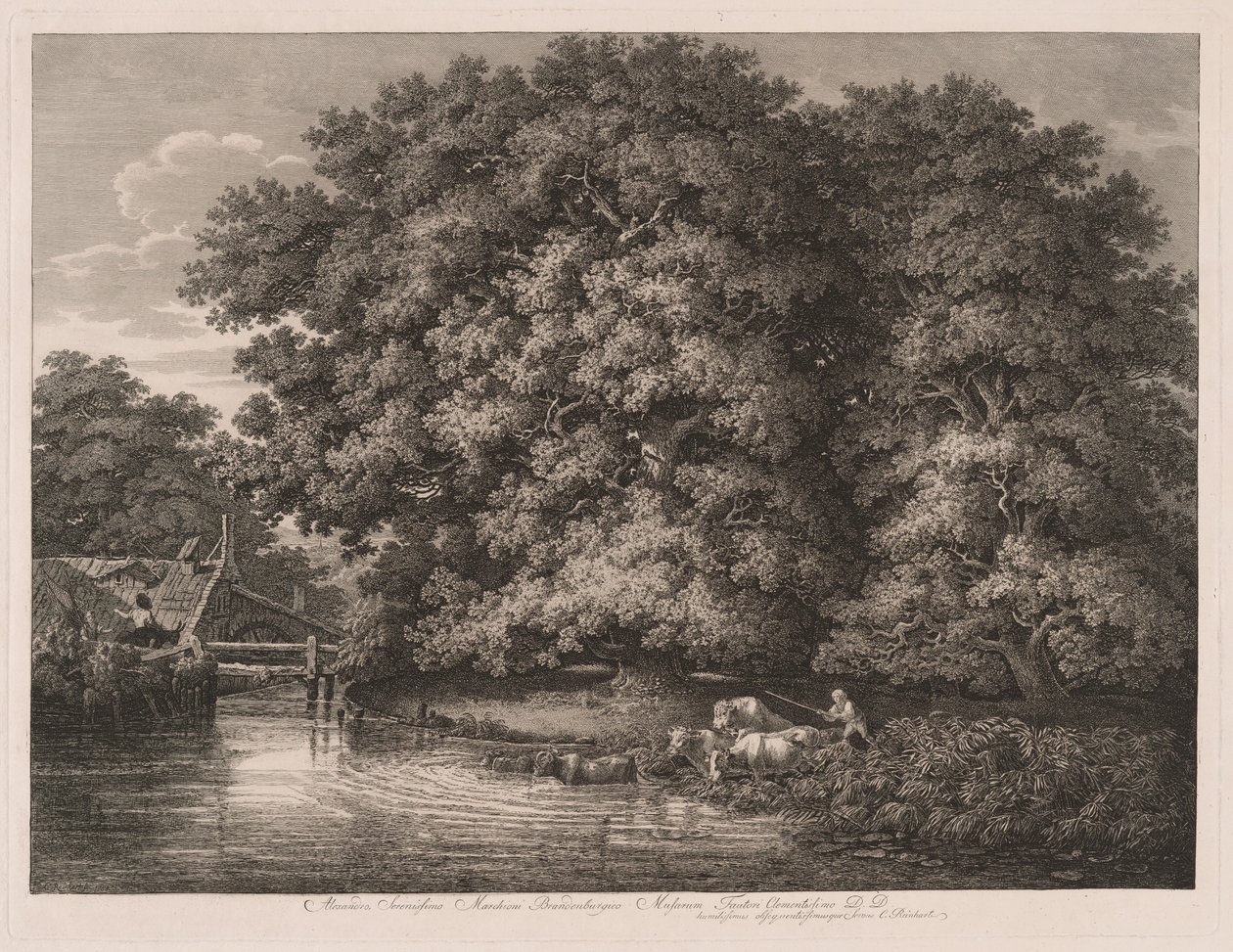 The Mill at the Great Oaks by Johann Christian Reinhart