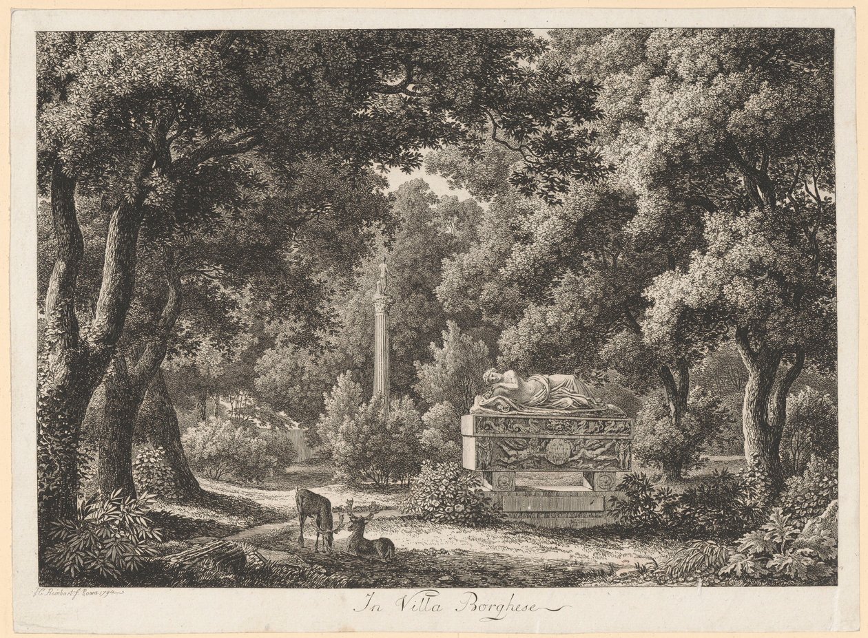In the Gardens of the Villa Borghese by Johann Christian Reinhart