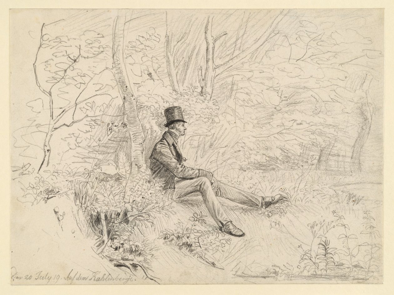 Resting Gentleman in the Forest on the Kahlenberg by Johann Christoph Erhard