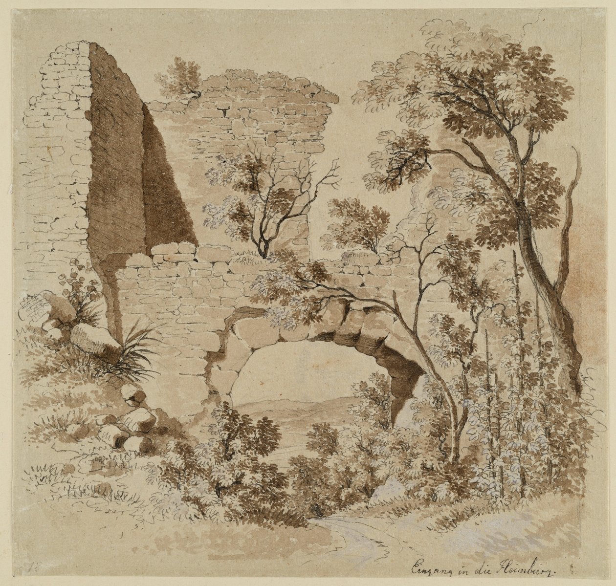 Entrance into the Ruins of Heimburg by Johann Christoph Erhard