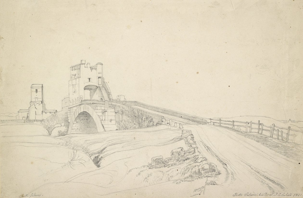 The Ponte Salario near Rome by Johann Christoph Erhard