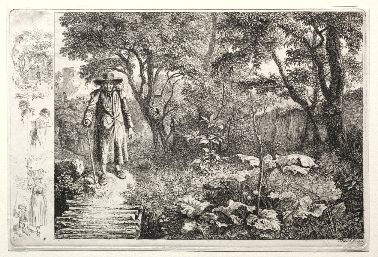 The Old Man Before the Log Bridge, 1819 by Johann Christoph Erhard