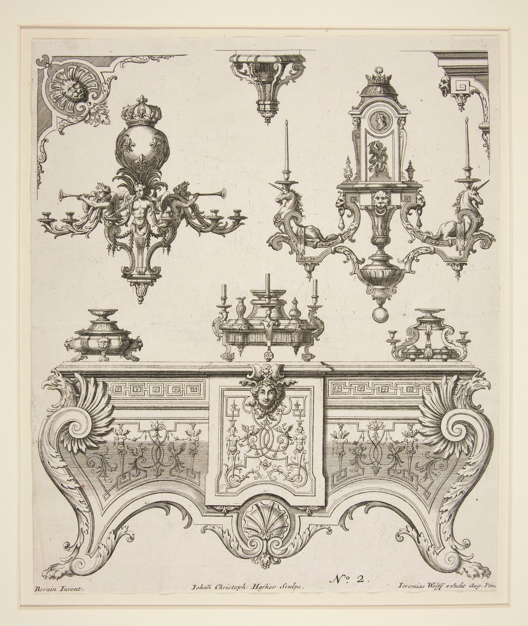 Sheet of Ornamental Designs by Johann Christoph Hafner