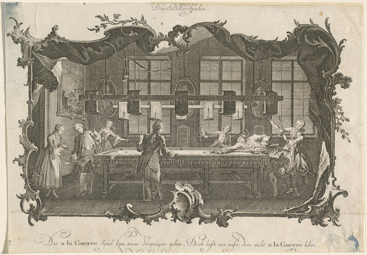 Billiard Players by Johann Esaias Nilson