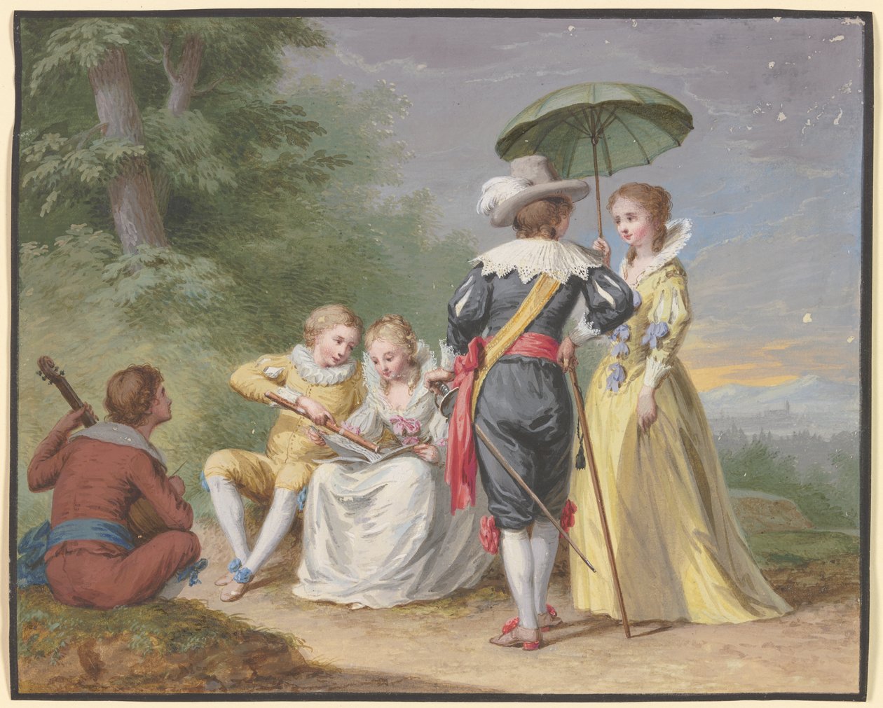 Musical Company at the Edge of the Forest by Johann Friedrich August Tischbein