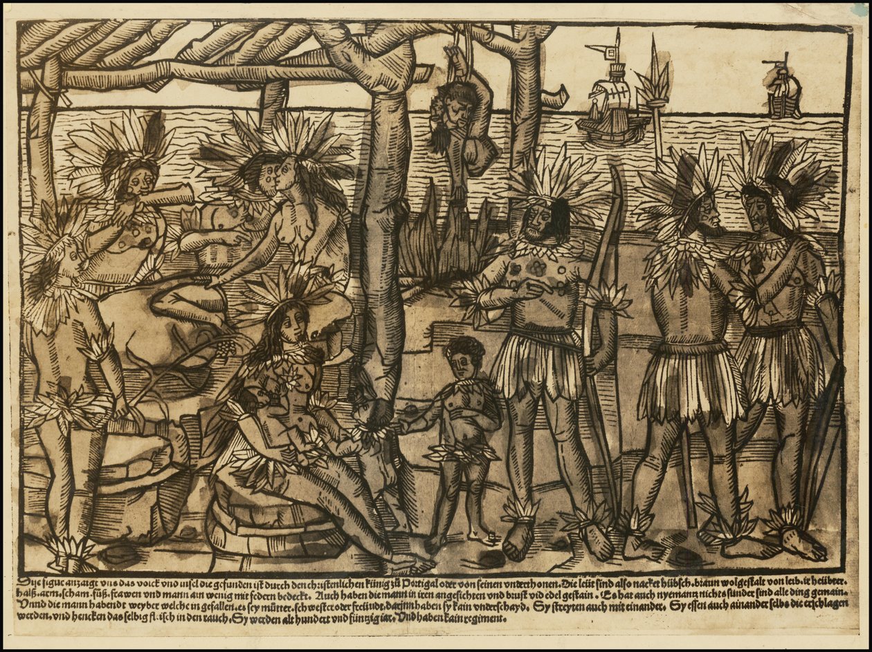 1500s Illustration of Native Americans by Johann Froschauer by Johann Froschauer