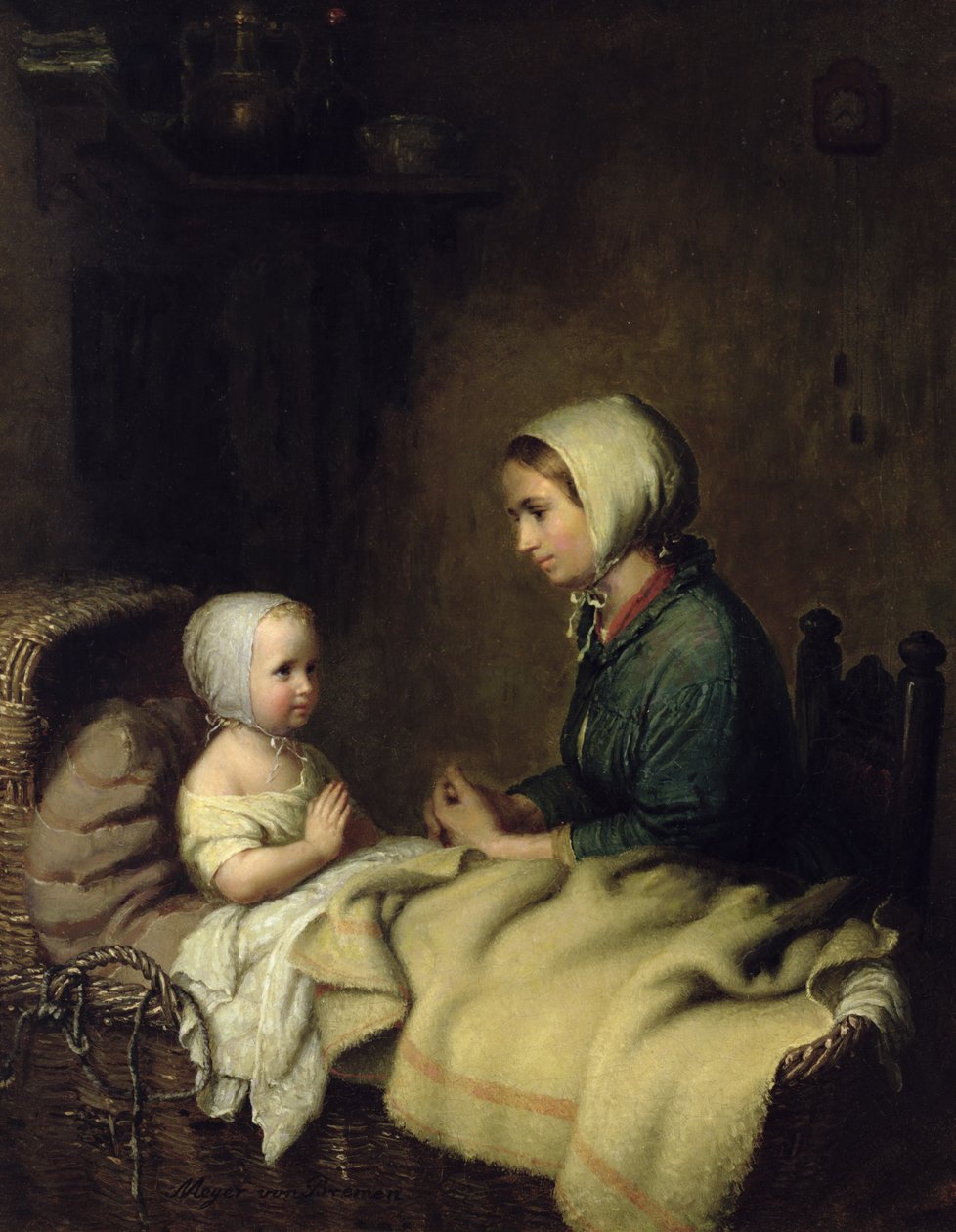 Little Girl Saying Her Prayers in Bed by Johann Georg Meyer von Bremen