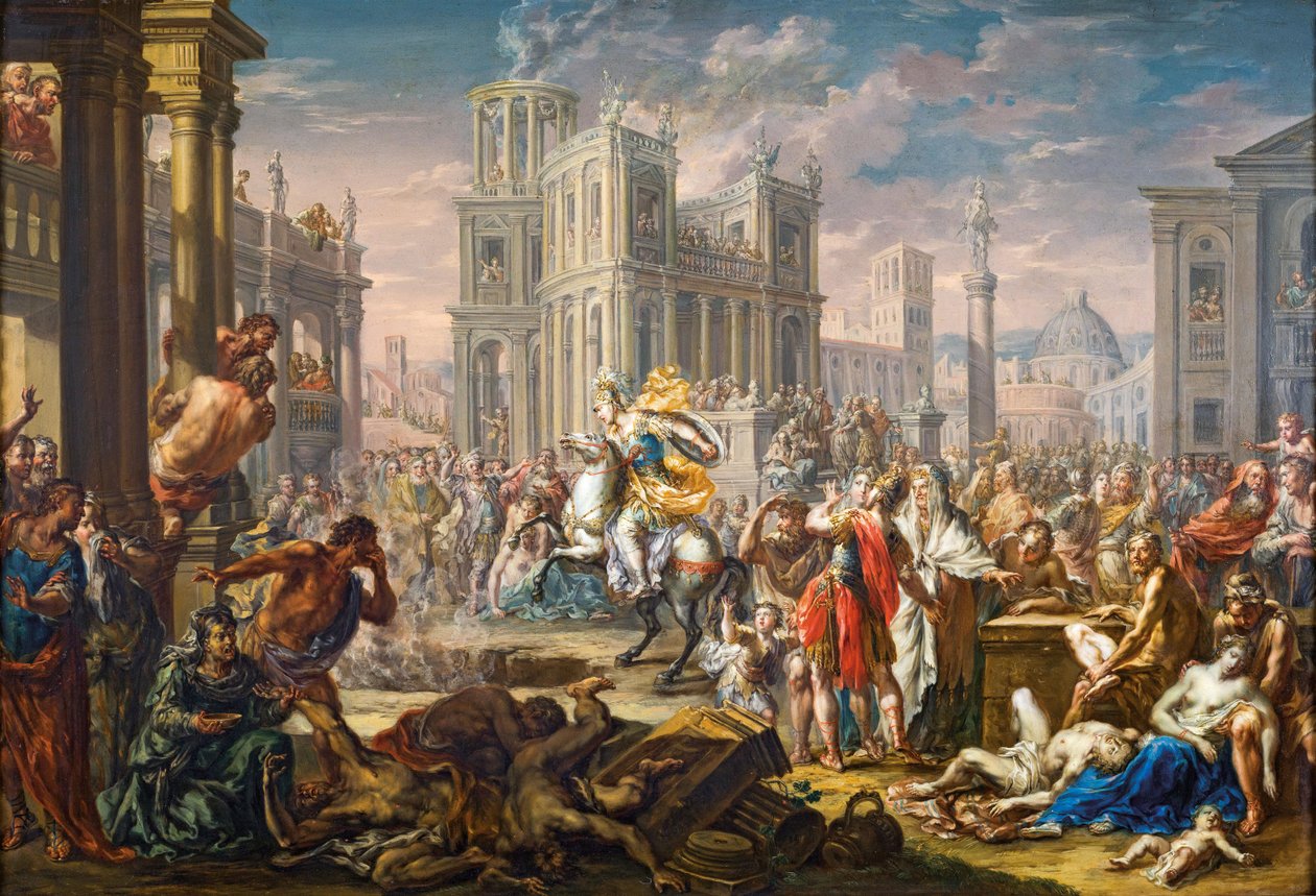 The Sacrificial Death of Marcus Curtius by Johann Georg Platzer