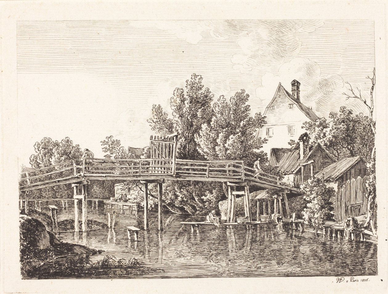 The Little Isar Bridge by Johann Georg von Dillis