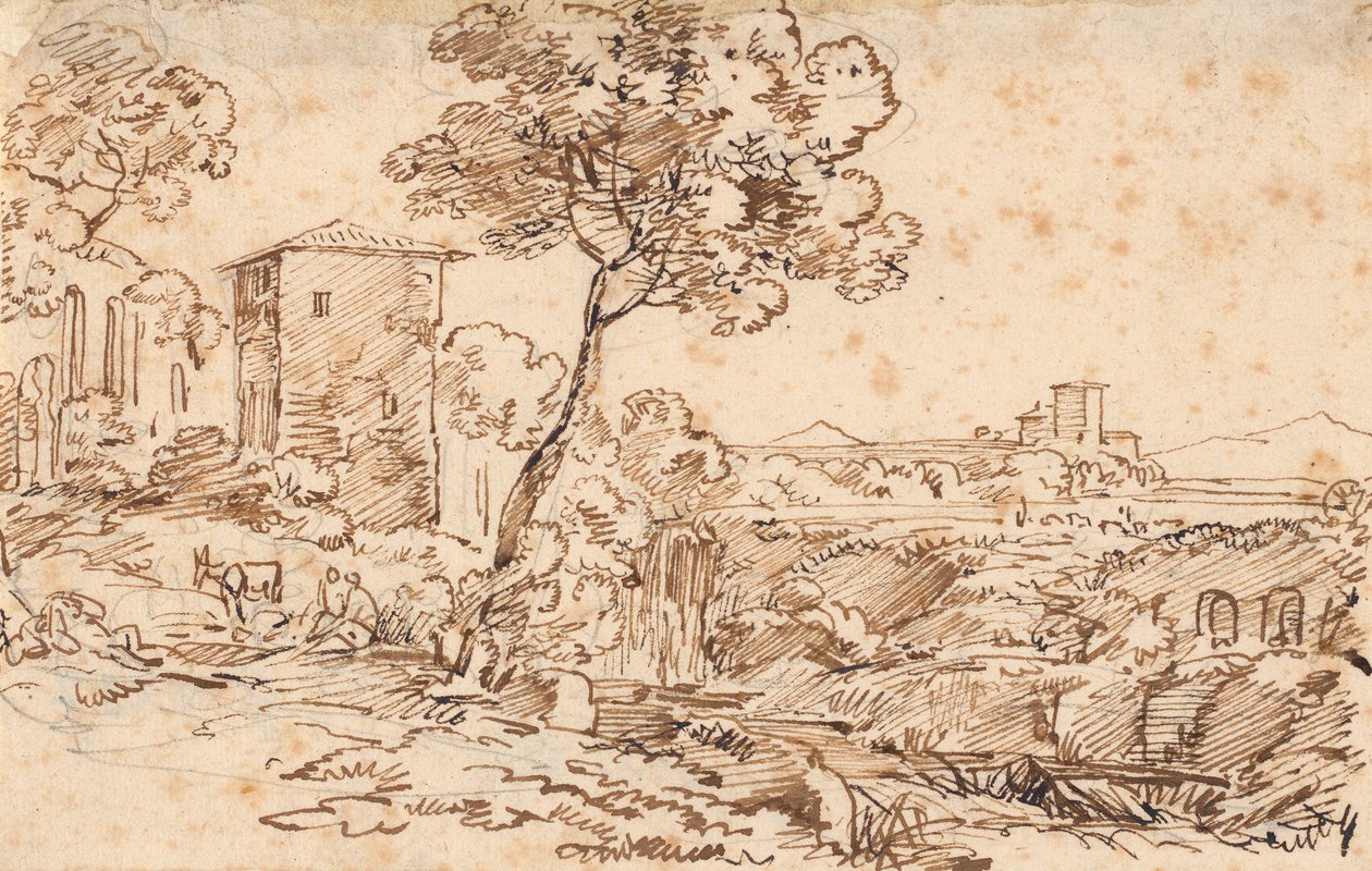 Italian Landscape by Johann Georg von Dillis