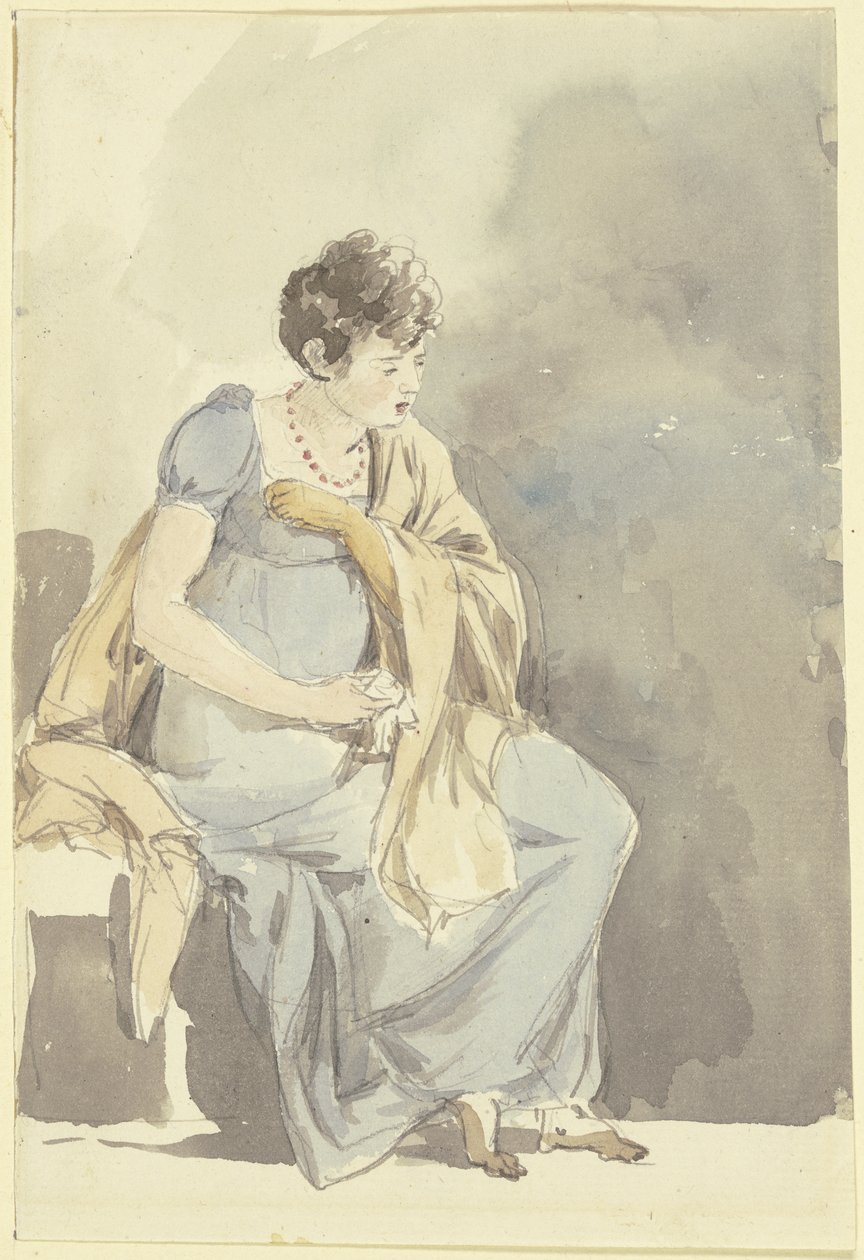 Sitting Woman by Johann Georg von Dillis