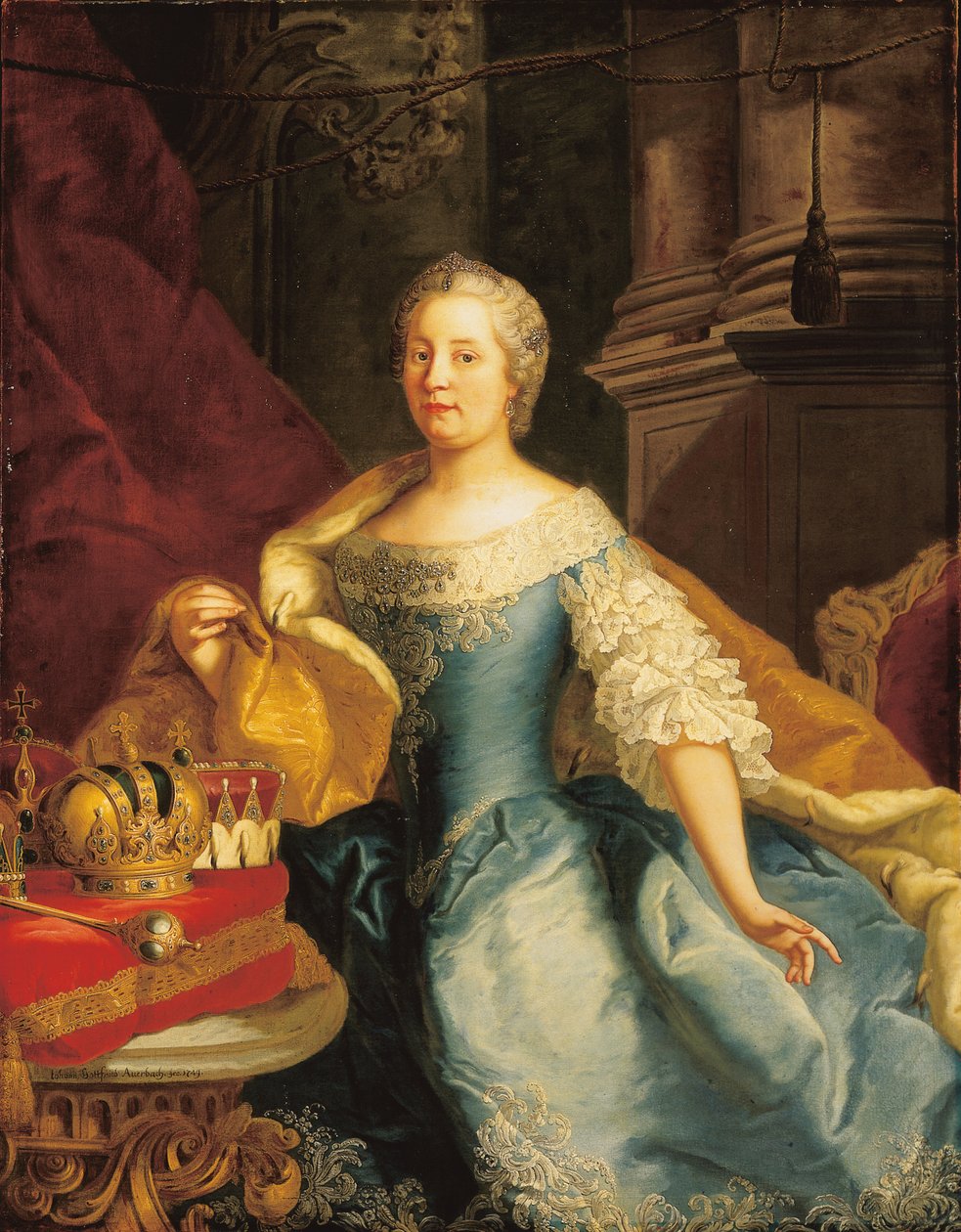 Portrait of Empress Maria Theresa by Johann Gottfried Auerbach