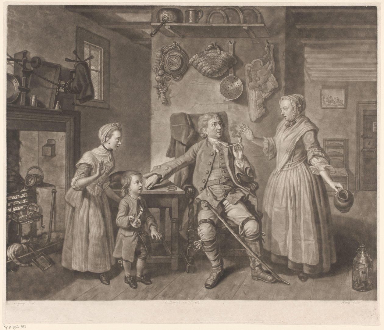 Portrait of the Actor David Garrick in the Role of a Returned Farmer by Johann Gottfried Haid