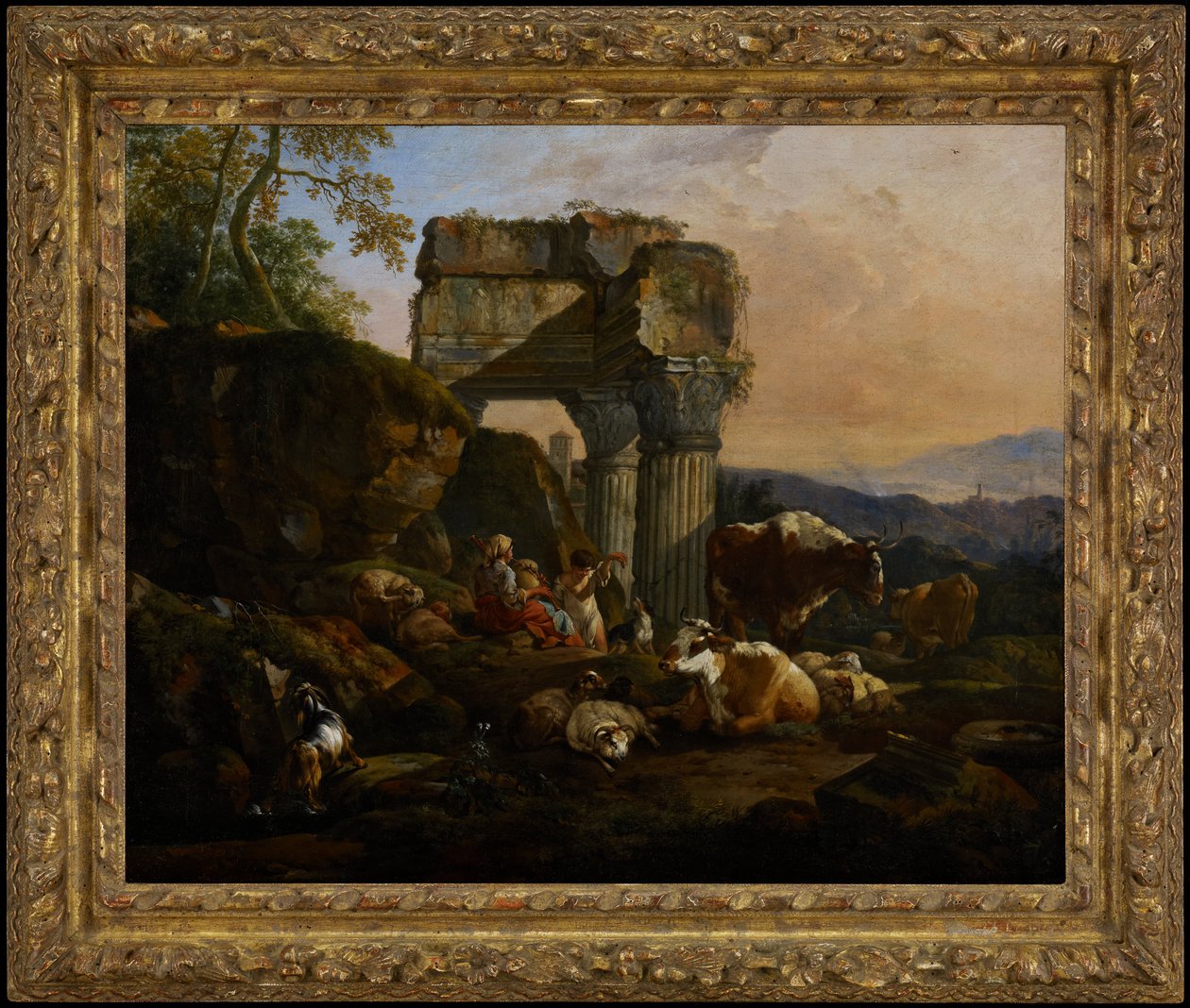 Roman Landscape with Cattle and Shepherds by Johann Heinrich Roos