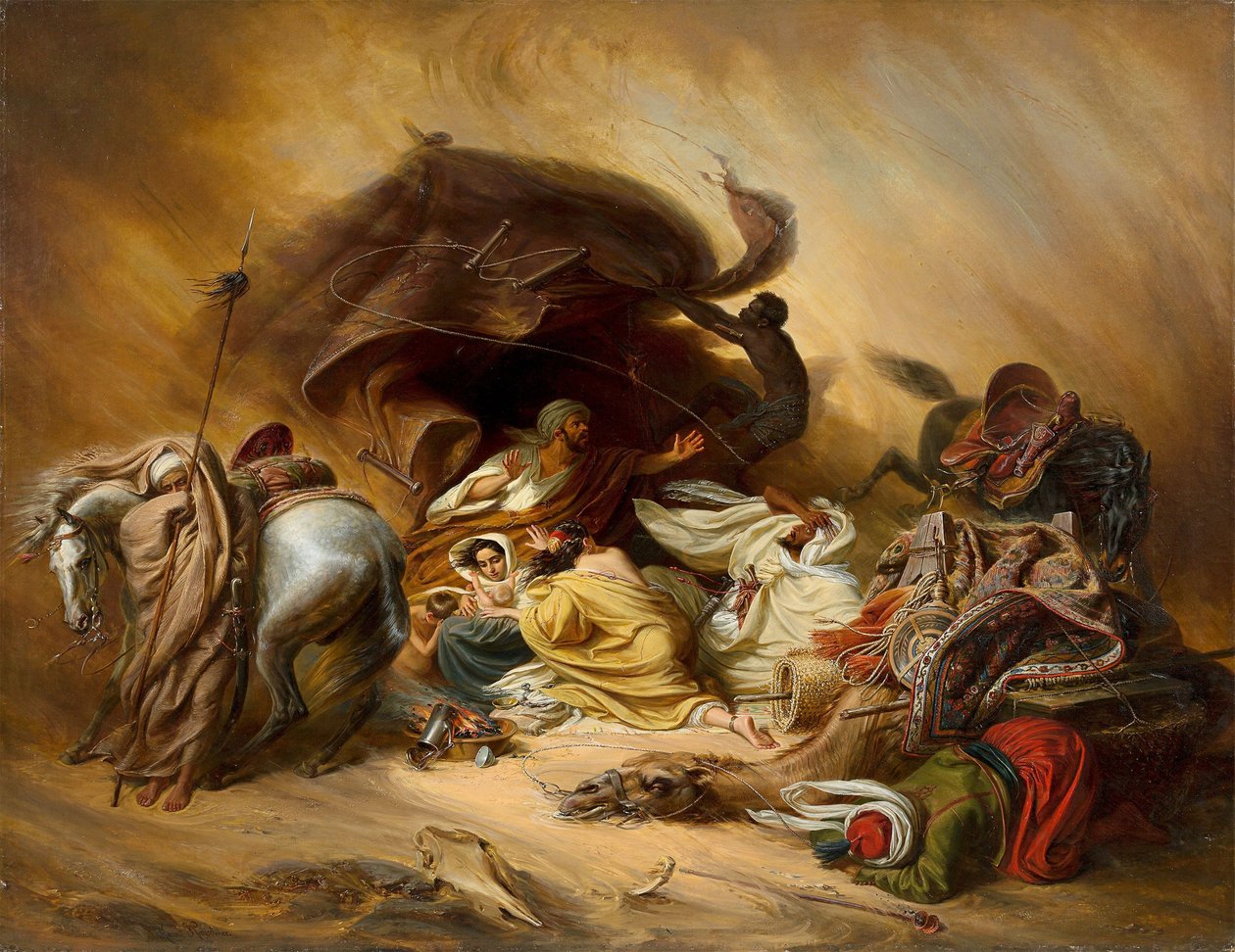 The Samum in the Desert by Johann Hermann Kretzschmer