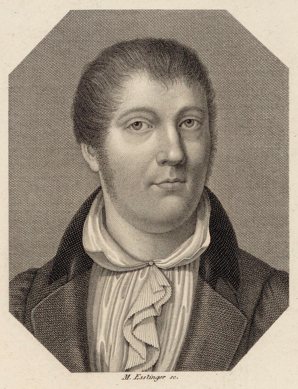 Portrait of the Violinist and Composer Louis Spohr by Johann Martin Esslinger