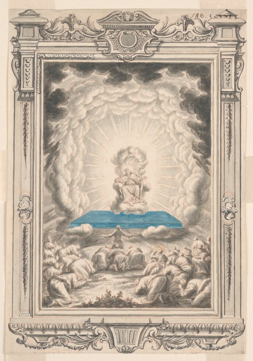 Study for God Appears to Moses and his Companions, Plate 171, Physica Sacra by Johann Melchior Füssli