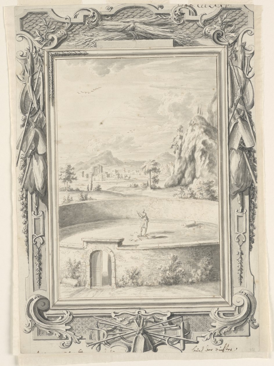 Study for The Fleece of Gideon, Plate 375, Physica Sacra by Johann Melchior Füssli
