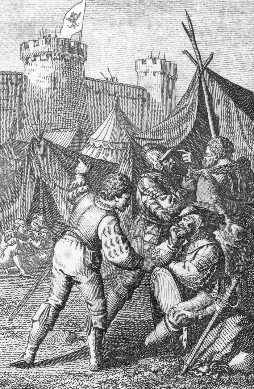 Confederation of the VIII cantons (Switzerland): Emperor Charles IV besieging the city of Zurich around 1351 by Johann Michael Mettenleiter
