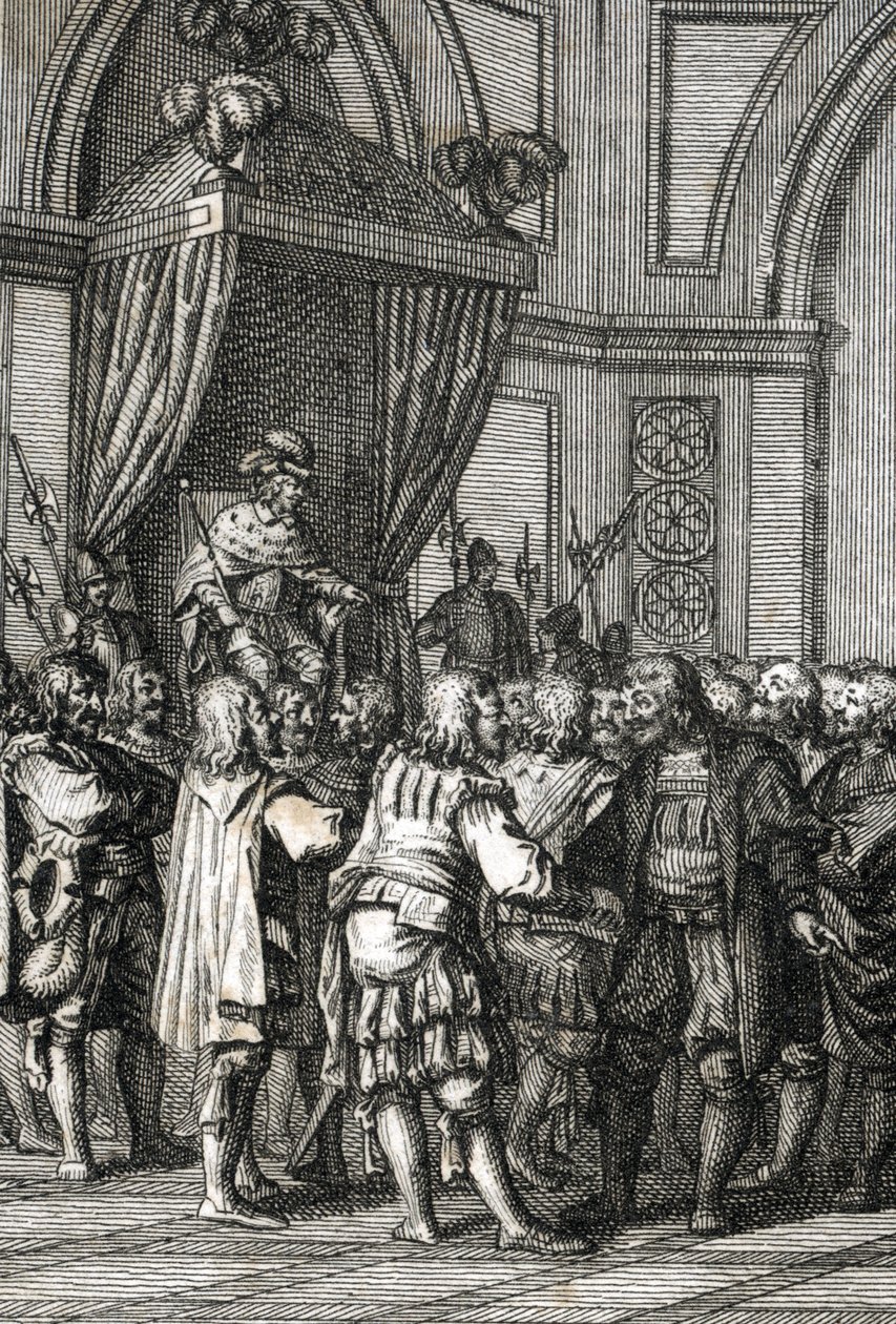 Representation of William I (or William II, Count of Holland) (1227-1256) in 1255 Engraving by Johann Michael Mettenleiter (1765-1853) 1800 Private Collection by Johann Michael Mettenleiter
