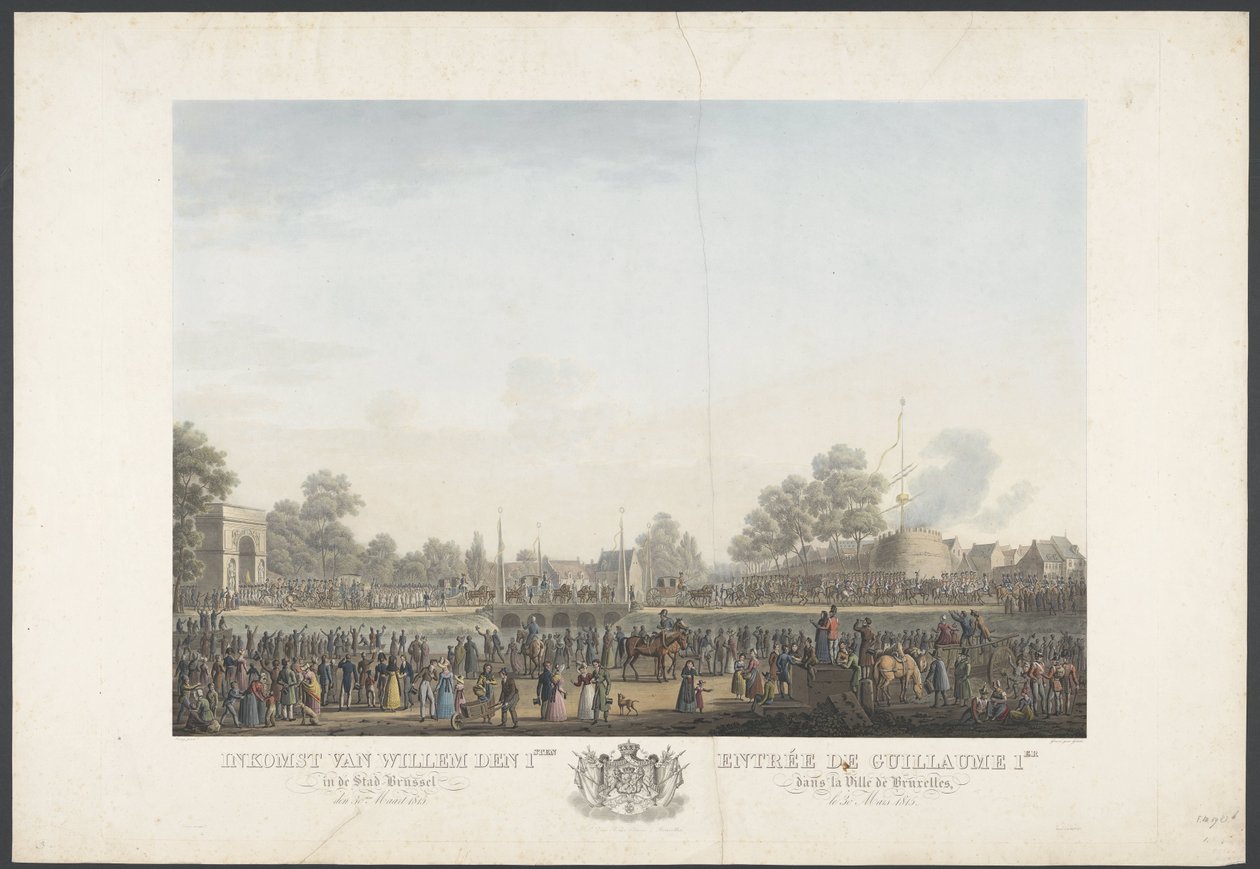 Entry of William I into the City of Brussels on March 30, 1815 by Johann Nepomuk Gibèle