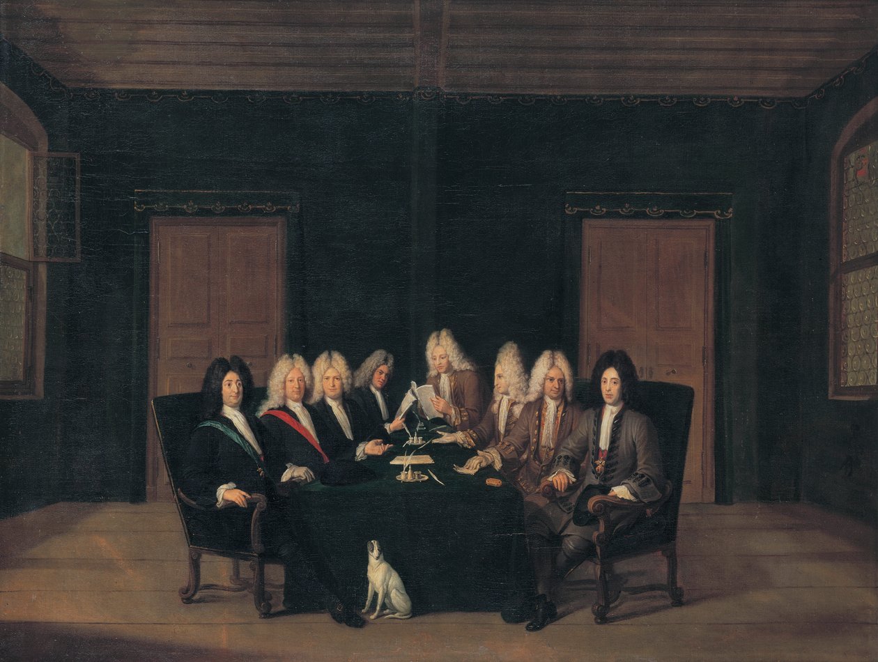 The Emissaries of the Peace Congress of Baden on September 7th, 1714 by Johann Rudolf Huber
