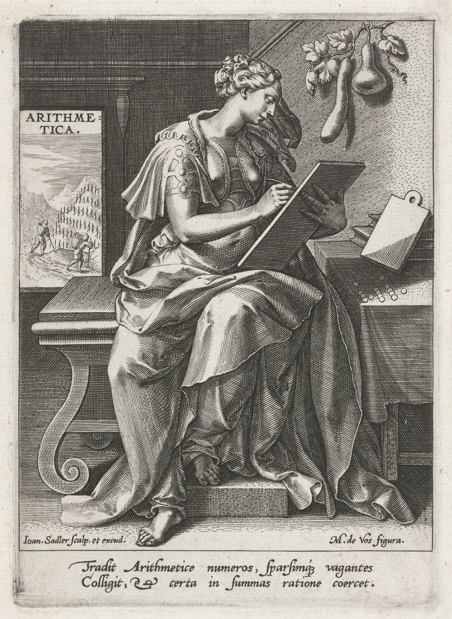 Arithmetic (The Seven Liberal Arts) by Johann Sadeler (I)