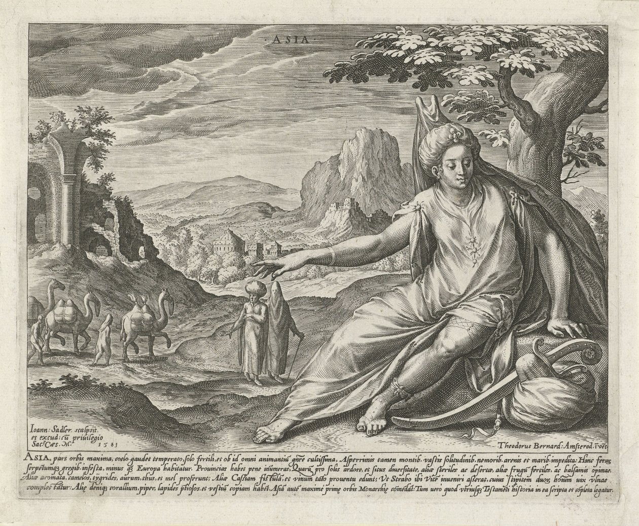 Asia, The Four Continents (series title) by Johann Sadeler (I)