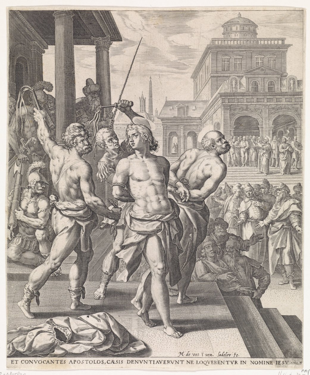 Scourging of the Apostles by Johann Sadeler (I)