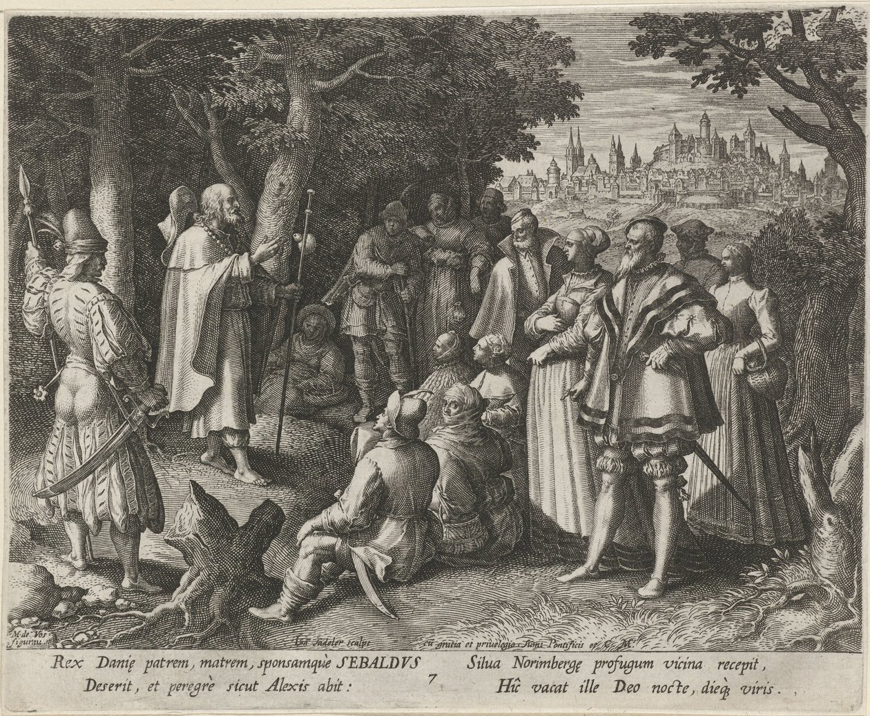 Saint Sebald of Nuremberg as a Hermit by Johann Sadeler (I)