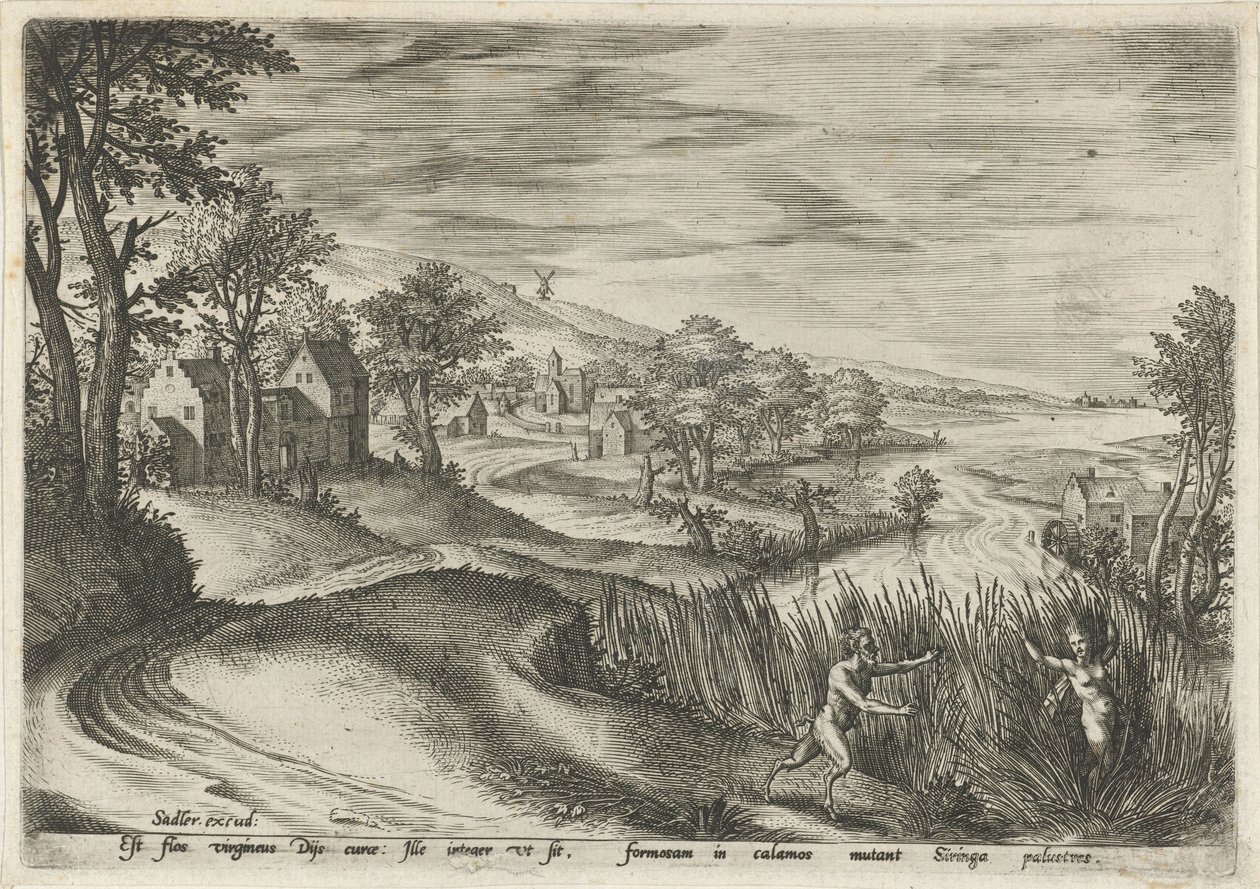Pan Pursuing the Nymph Syrinx by Johann Sadeler (I)