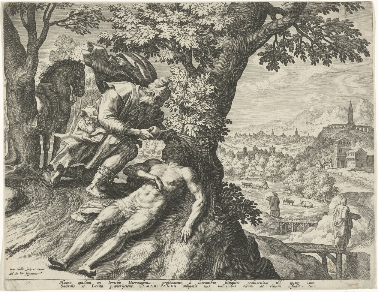 Parable of the Good Samaritan by Johann Sadeler (I)