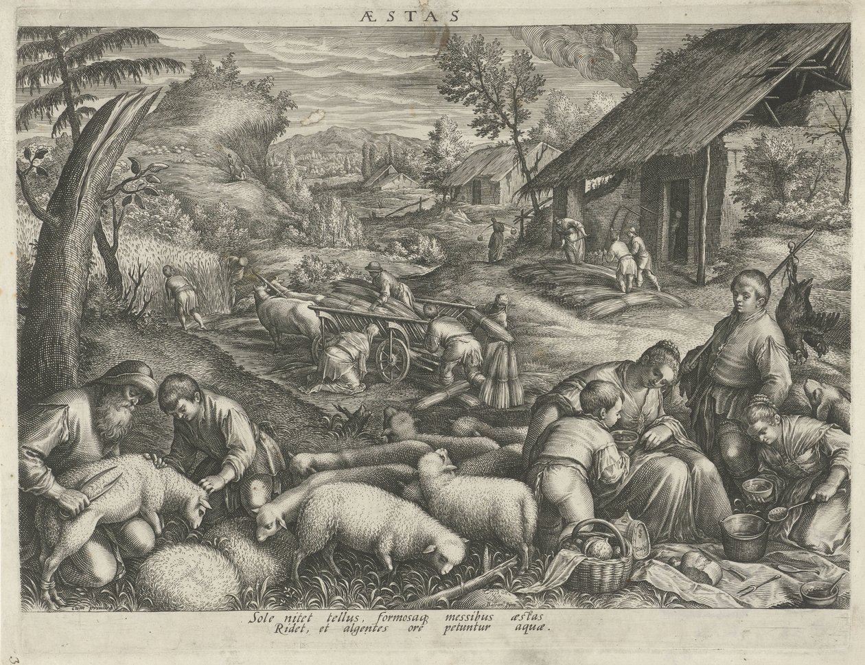 Summer (series title: Four Seasons) by Johann Sadeler (I)