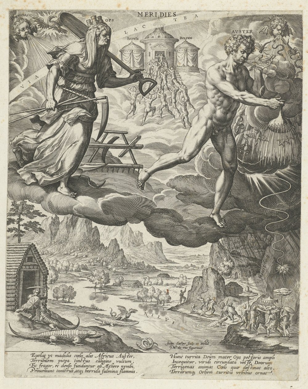 South Wind (Meridies) (The Four Winds) (series title) by Johann Sadeler (I)