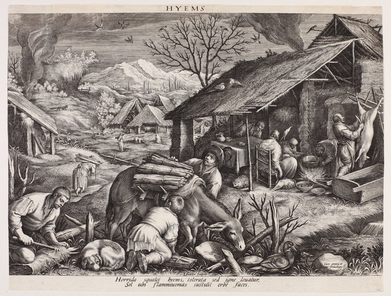 Winter - Hyems (The Four Seasons) by Johann Sadeler I