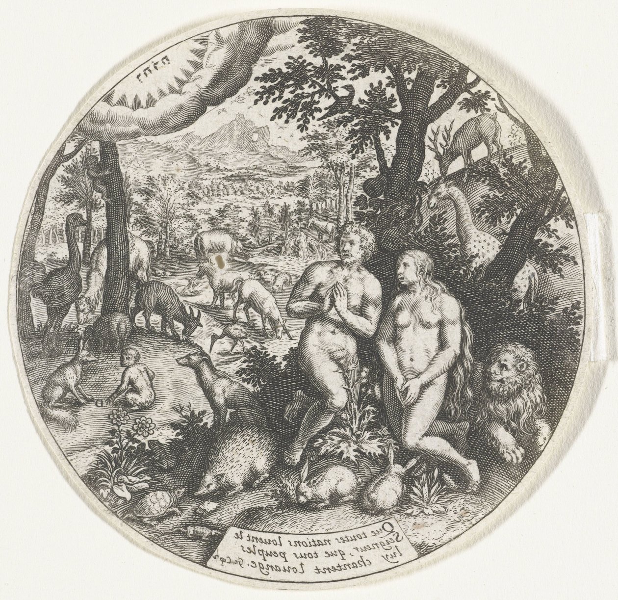 God Speaking with Adam and Eve in Paradise by Johann Theodor de Bry