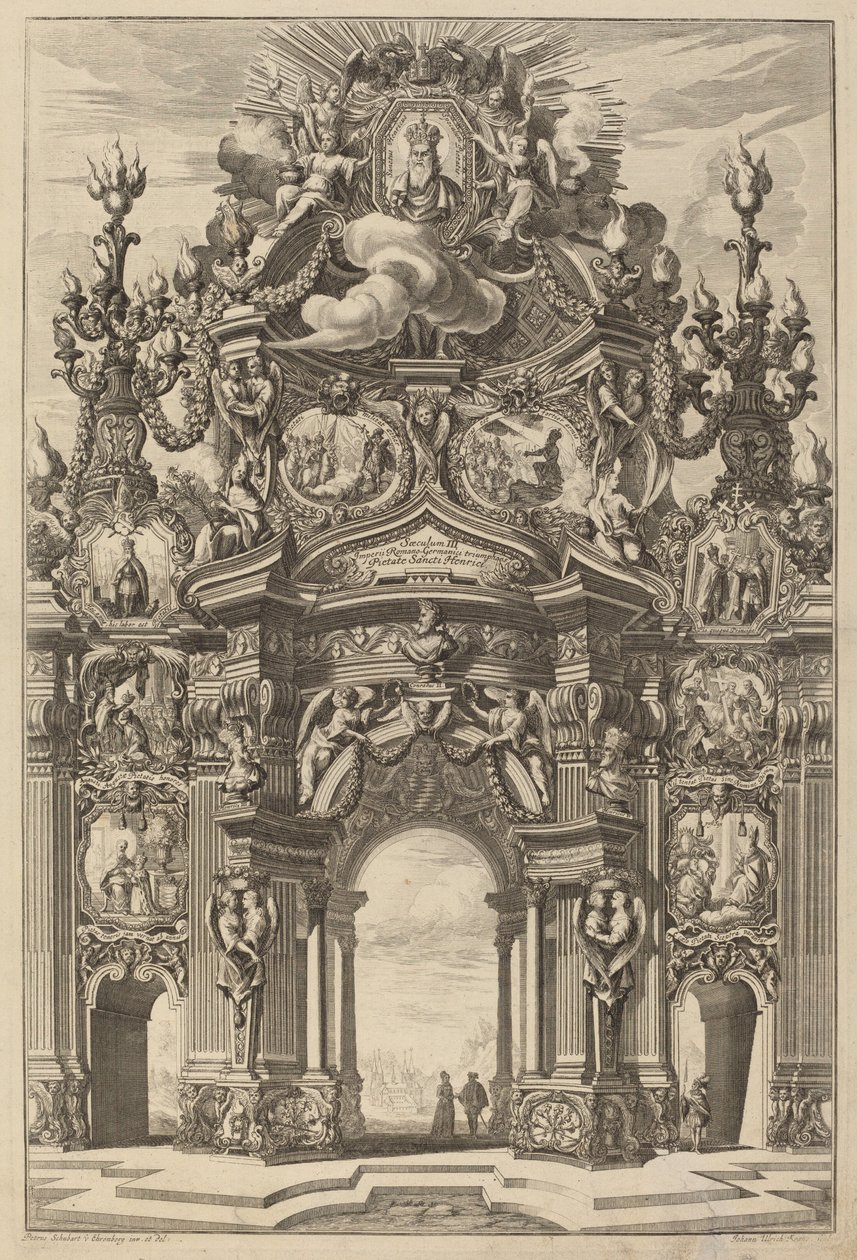 Triumphal Arch for Henry II by Johann Ulrich Kraus, after Peter Schubert von Ehrenberg